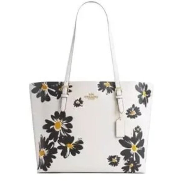 Coach Mollie Daisy Print Coated Canvas Tote - NWOT - Picture 1 of 8